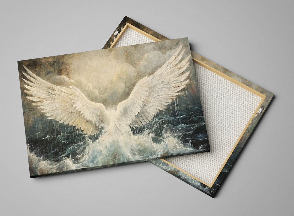 Angel Wings Canvas - Large Canvas Art | Celestial Art Print, Ready to Hang