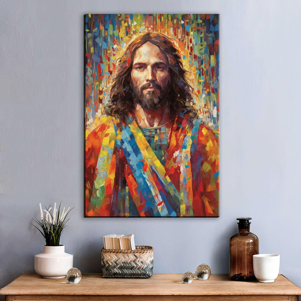 Jesus Christ Canvas Art - Large Religious Oil Painting on Gallery Ready Wood Frame