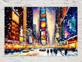 Times Square Canvas Print – Vibrant NYC Winter Scene on Gallery Ready Canvas