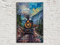 Railroad Engine Canvas - Large Locomotive Wall Art | Gallery Wrapped, Ready to Hang