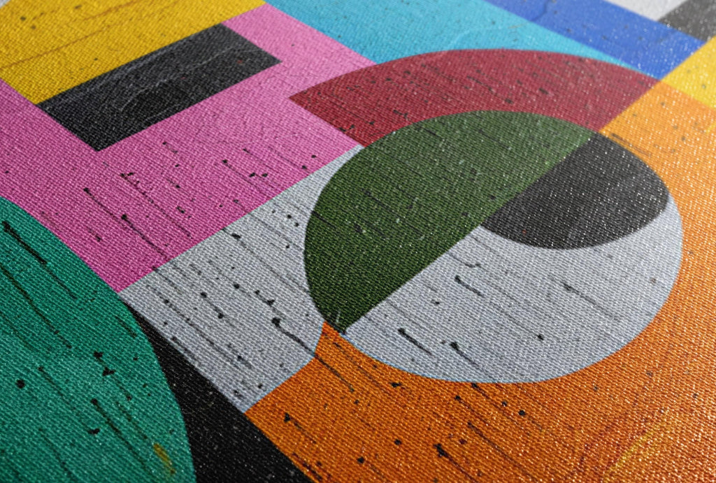 Abstract Brutalism Artwork - Large Abstract Art | Gallery Wrapped Canvas Print