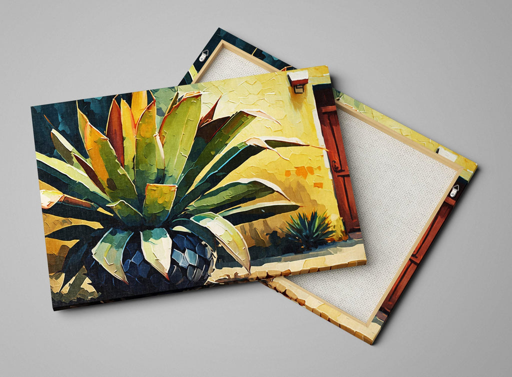 Agave Cactus Art Print - Southwestern Home Decor | Gallery Wrapped Canvas, Ready to Hang