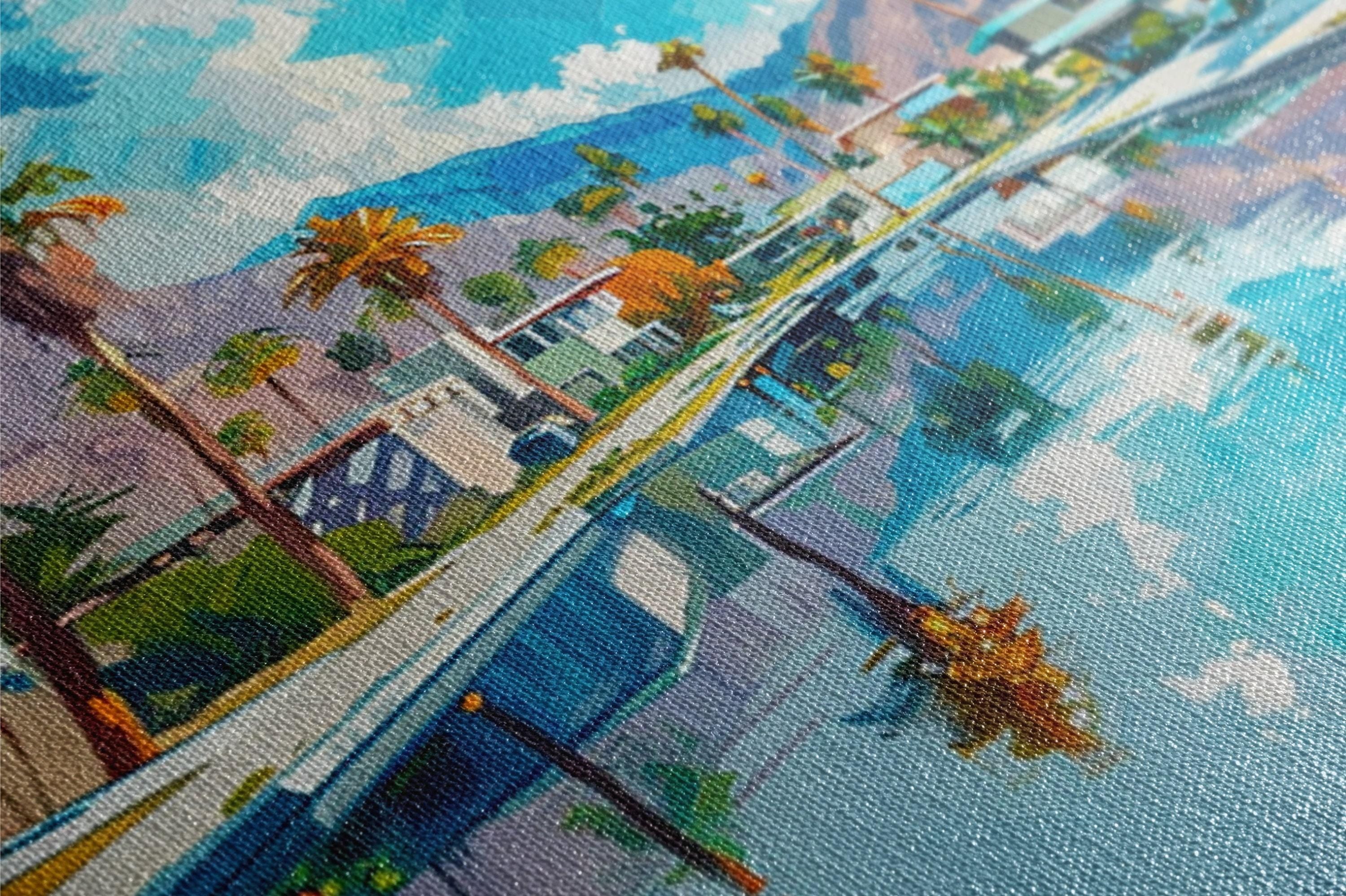 Palm Springs Pool Scene - Large Canvas Art | Gallery Wrapped Canvas Ready to Hang