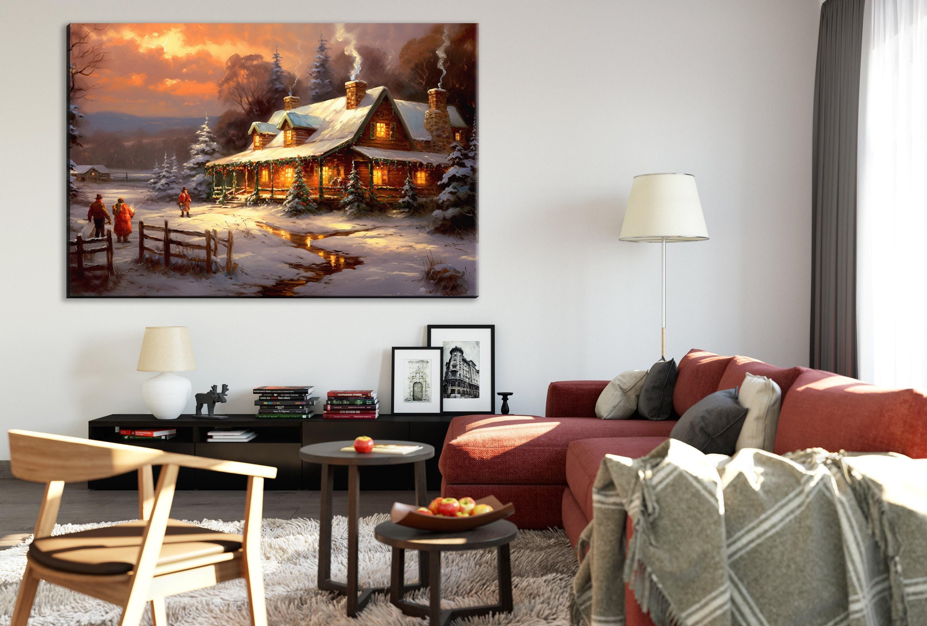 Christmas Canvas Art – Festive Holiday Wall Decor | Large Gallery Wrapped Print