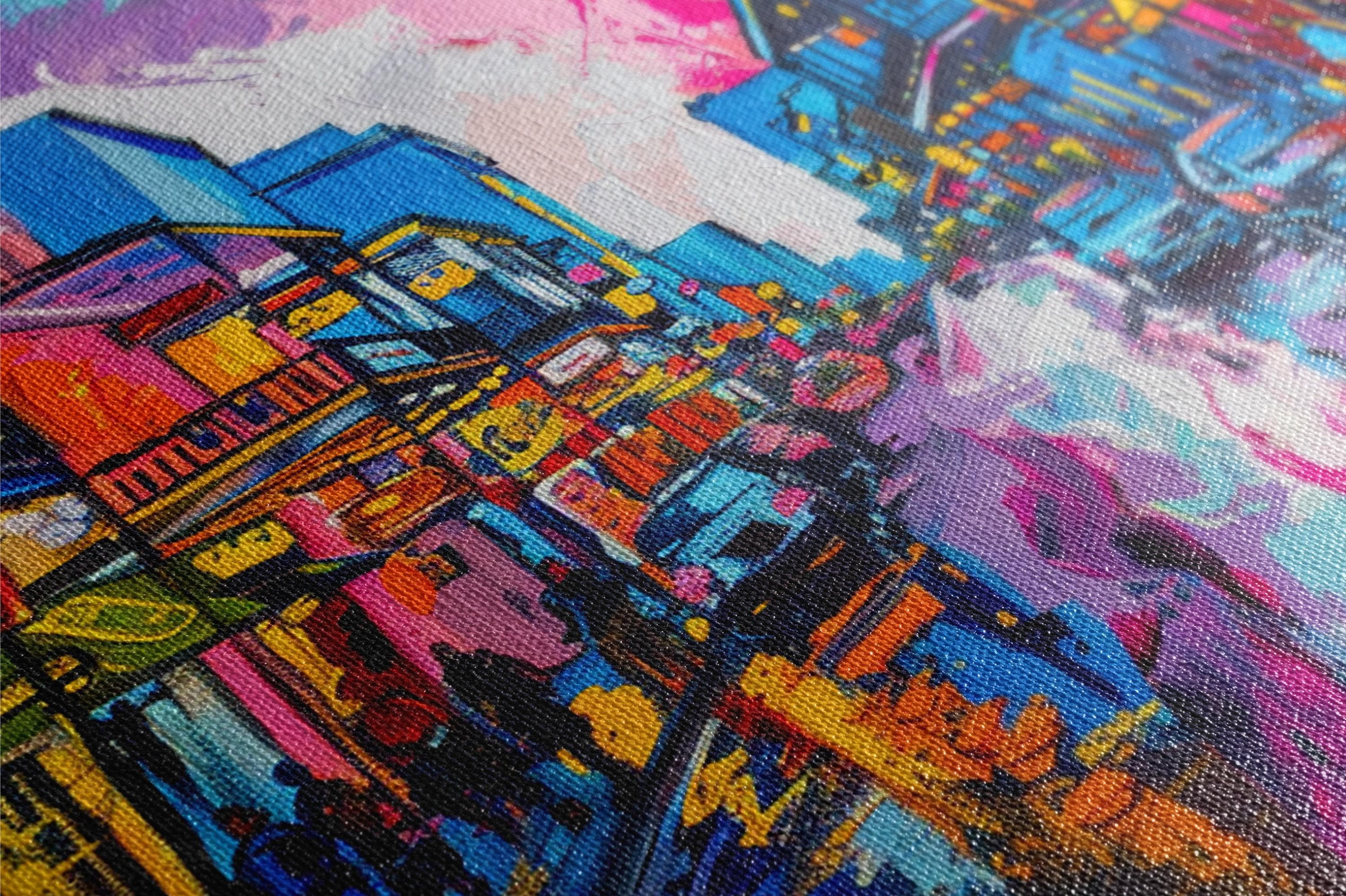New Orleans Pop Art - French Quarter Art on Gallery Wrapped Canvas, Extra Large Ready to Hang