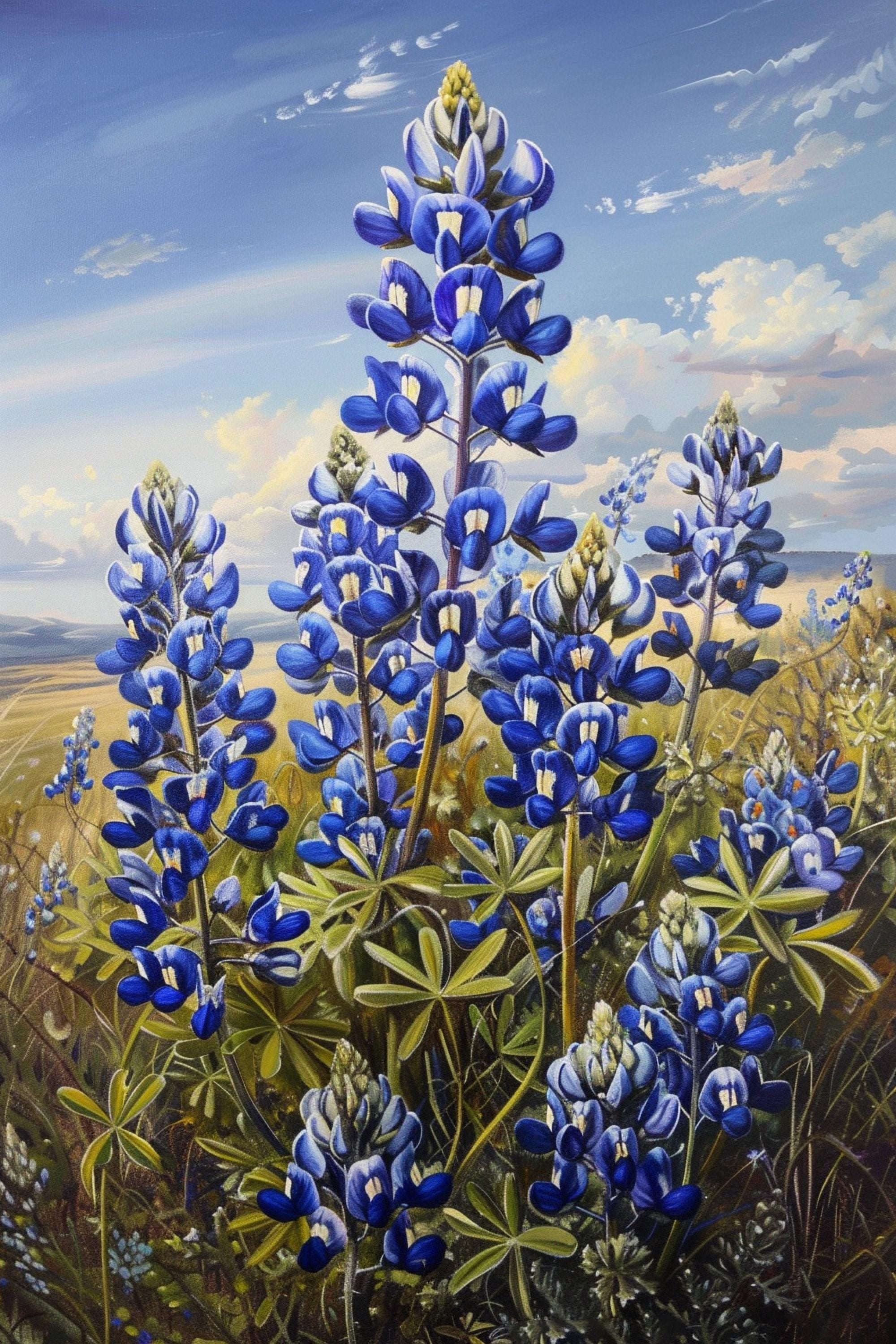 Texas Bluebonnet Art – Large Canvas Floral Wall Decor | Gallery Wrapped Canvas