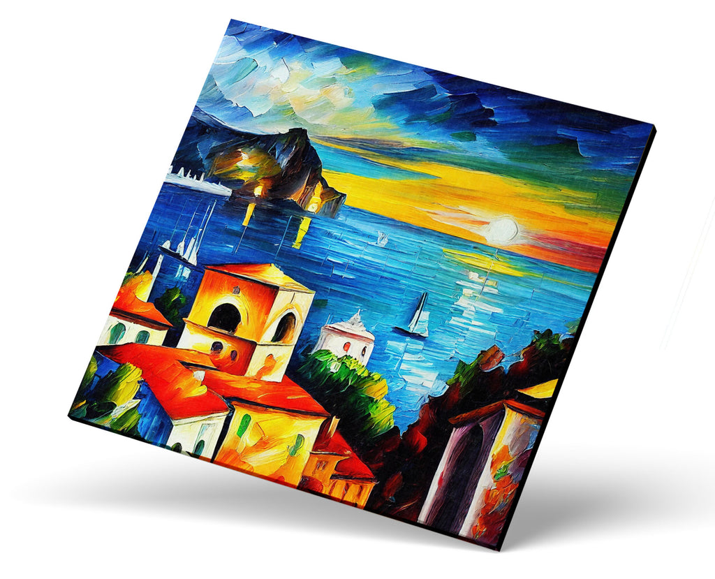 Italy Canvas Print - Amalfi Coast Art on Gallery Ready Wooden Frame