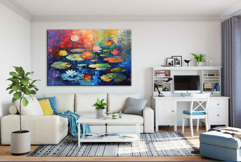 Monet Water Lilies Art - Large Canvas Art | Gallery Wrapped, Fade Resistant Print