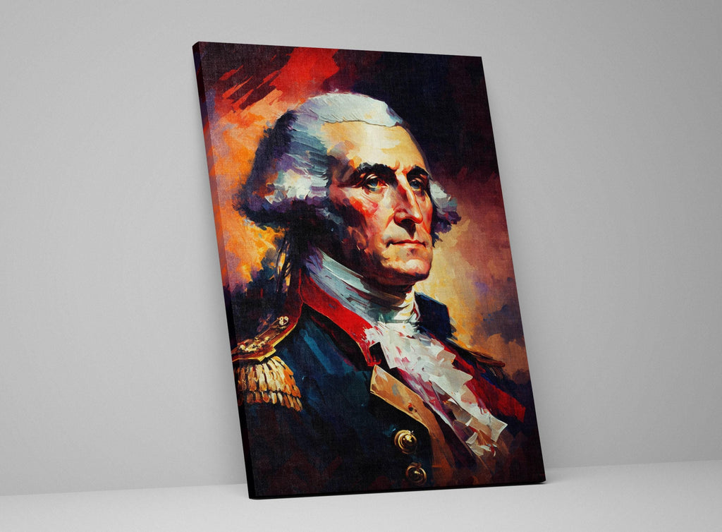 George Washington Canvas Print – Founding Father Canvas With Wood Frame Wall Art