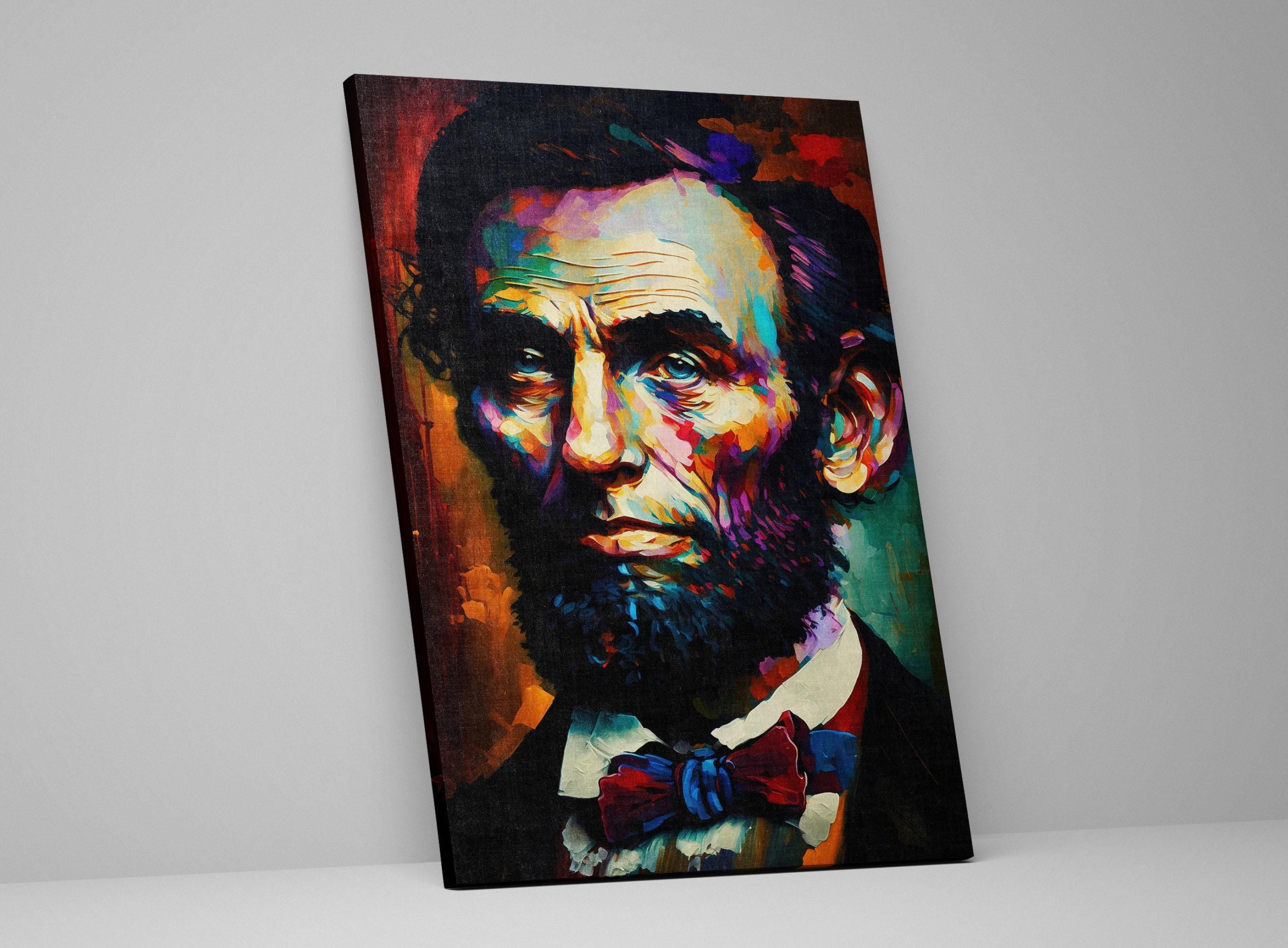 Abe Lincoln Canvas Art - Historical Painting Reproduction | Gallery Ready President Artwork