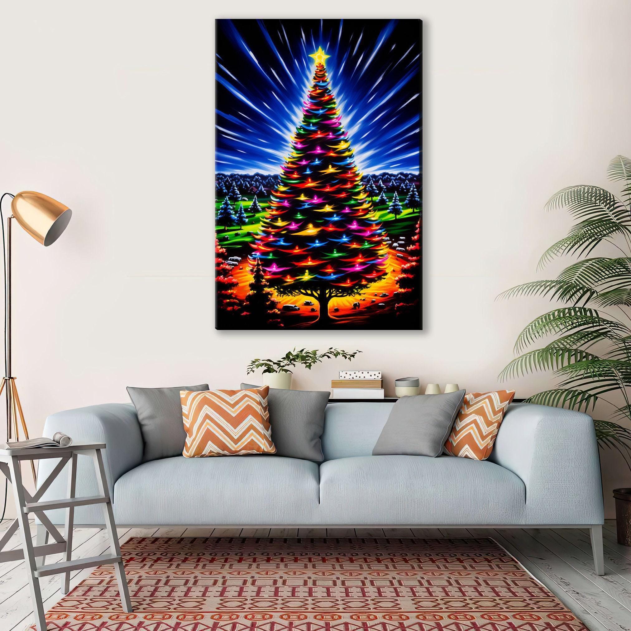 Christmas Tree Canvas - Festive Canvas Print | Gallery Wrapped, Ready to Hang Art