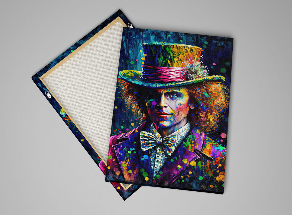 Mad Hatter Wall Art – Vibrant Fantasy Painting on Gallery Ready Canvas Print