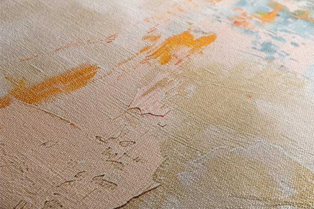 a close up of a painting on a canvas
