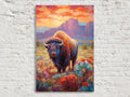 American Bison Wall Art - Large Canvas Print | Texas Wildlife Decor, Rustic Farmhouse
