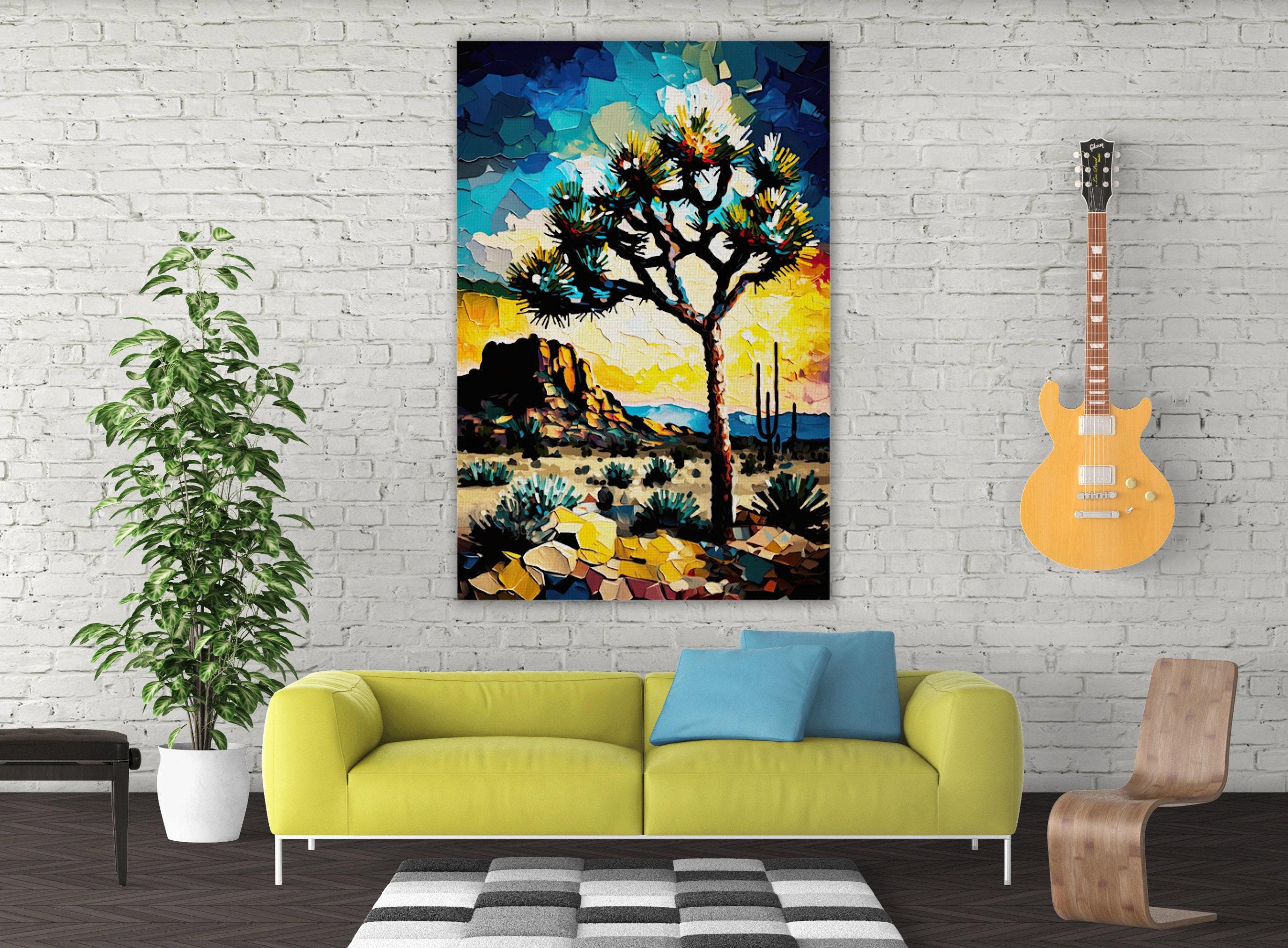 Joshua Tree Wall Art | Desert Landscape Art on Fade Resistant Canvas - Gallery Ready