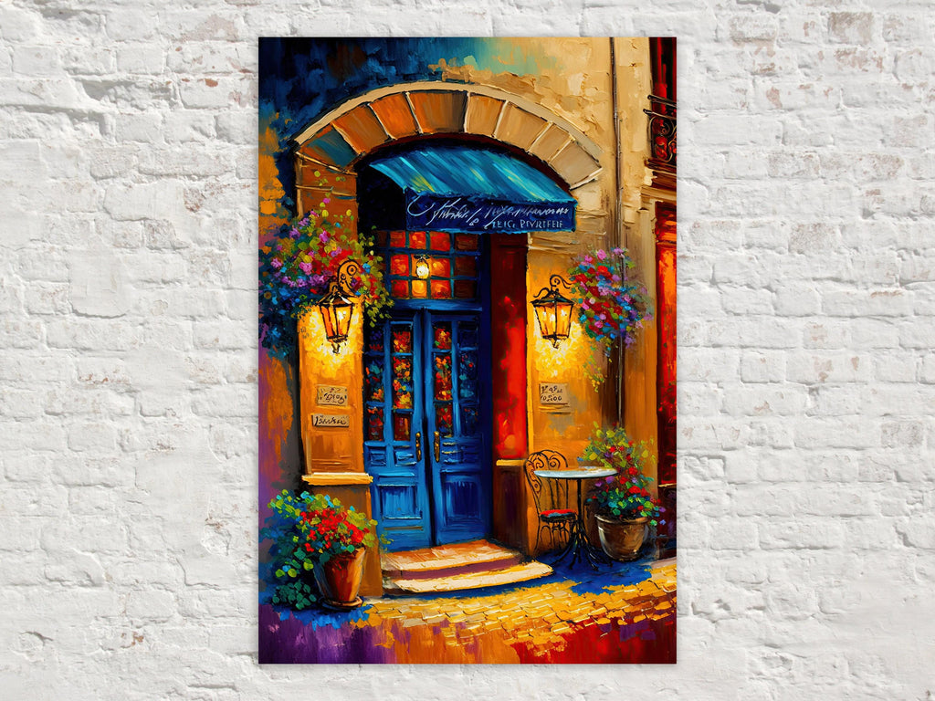 Paris Painting Canvas – Colorful Parisian Canvas Art with Wooden Frame & Fade Resistant Ink