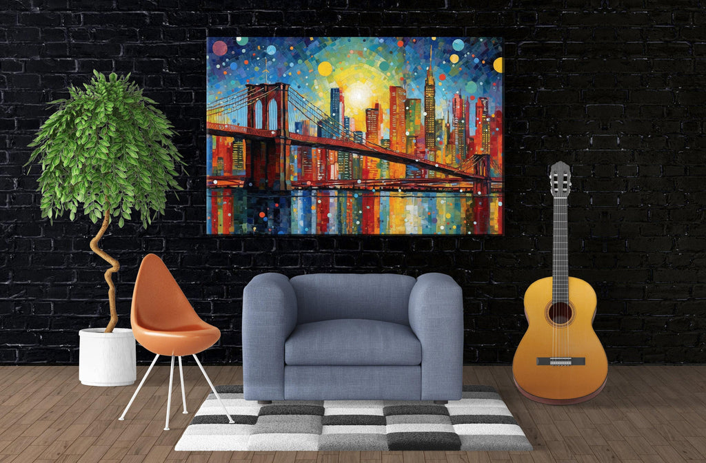 Brooklyn Bridge Canvas Print – NYC Cityscape Art | Large Wall Art, Modern Home Decor