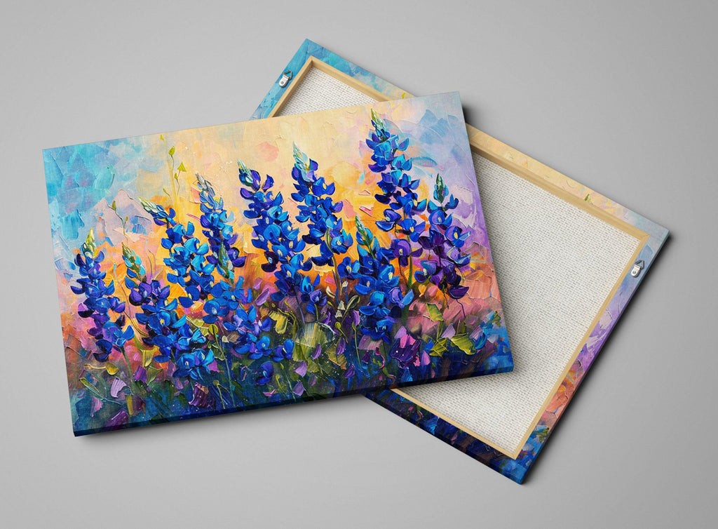 Bluebonnet Meadow Art - Texas Floral Giclée | Large Gallery-Wrapped Canvas Print