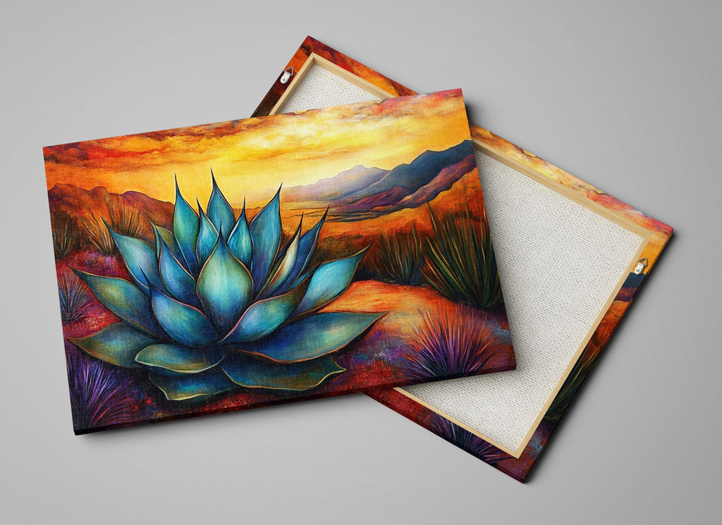 Succulent Agave Canvas | Extra Large Wall Art - Framed Succulent Art, Ready to Hang