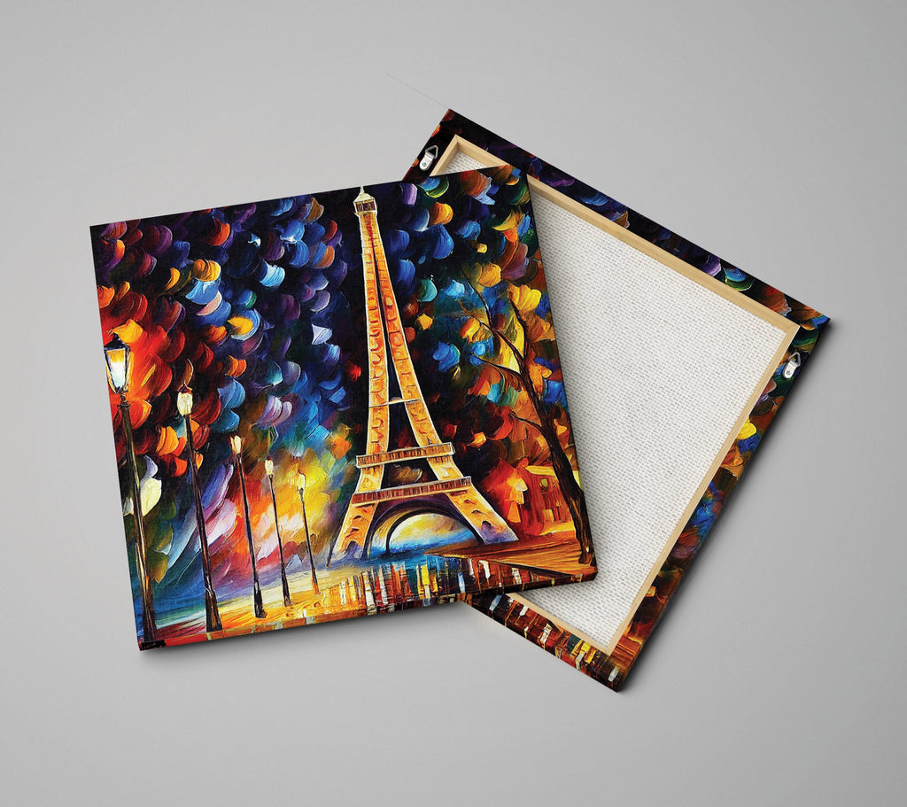 Eiffel Tower Canvas – Vibrant Paris Wall Art With Wooden Frame & Scratch Resistant Coating
