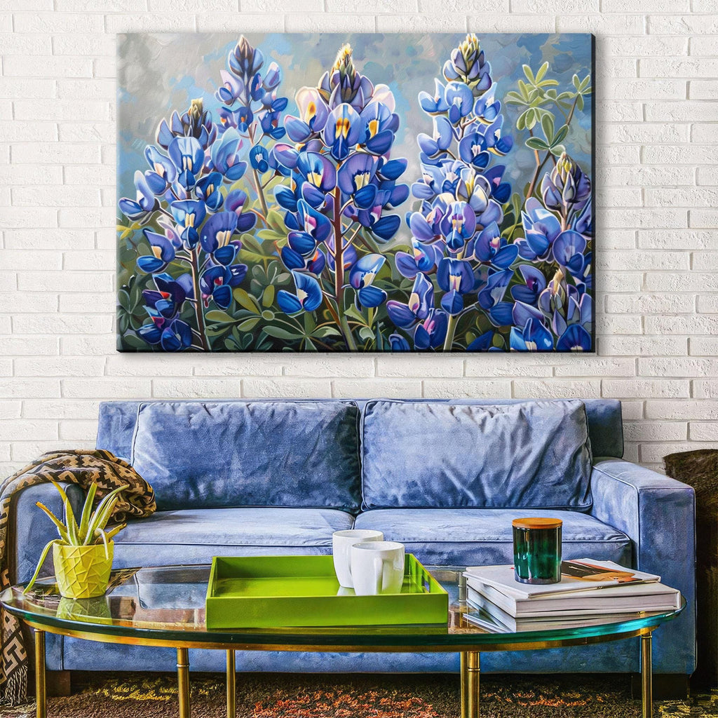 Texas Bluebonnet Art – Large Canvas Print | Gallery Wrapped Wildflower Canvas