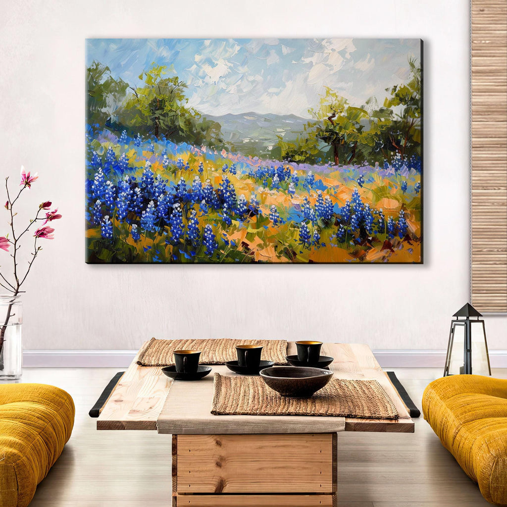 Texas Bluebonnet Art - Large Canvas Print | Gallery Wrapped, Ready to Hang