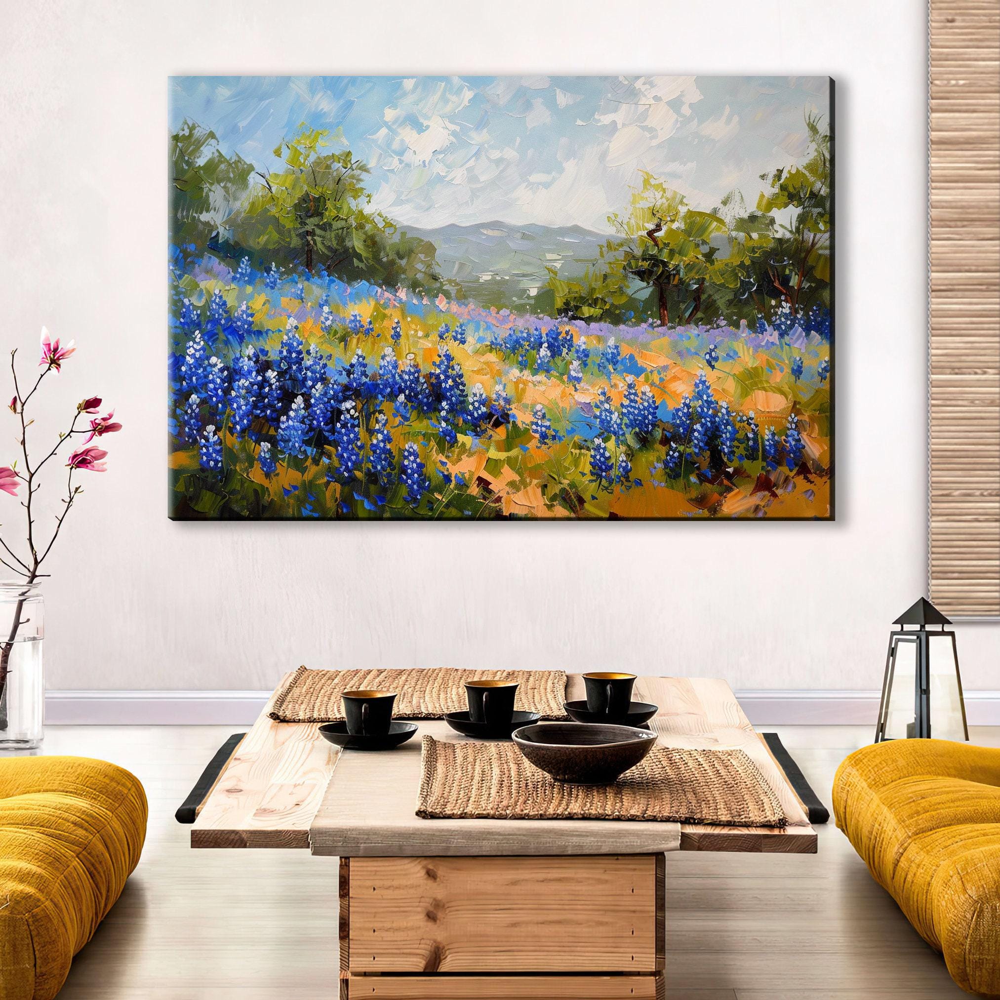 Texas Bluebonnet Art - Large Canvas Print | Gallery Wrapped, Ready to Hang