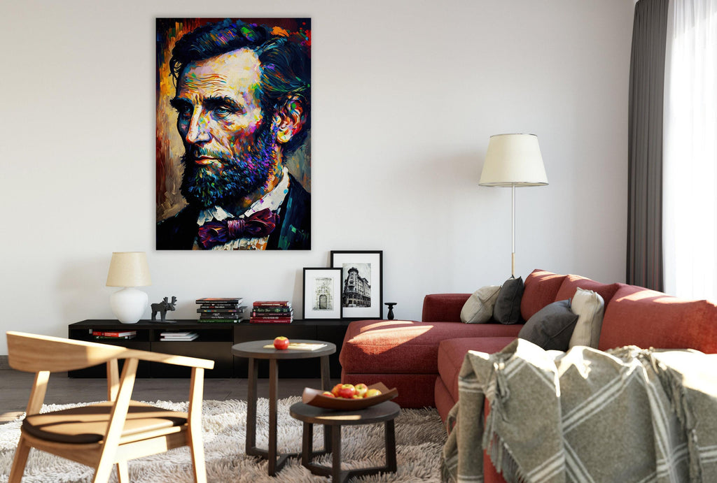 Abraham Lincoln Canvas Print – Abe Lincoln Wall Art With Wood Frame & Scratch Resistant Coating