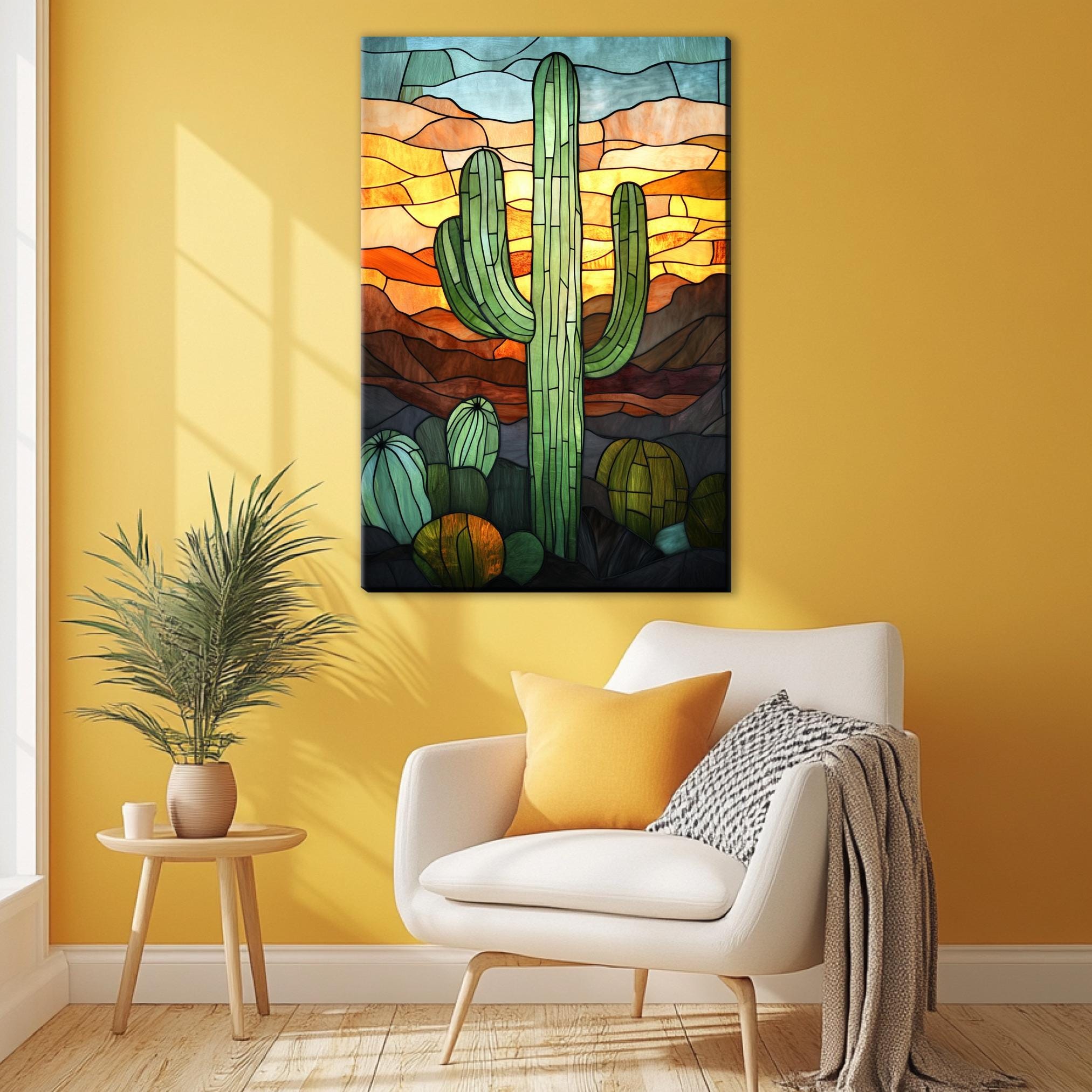 a living room with a couch and a painting on the wall