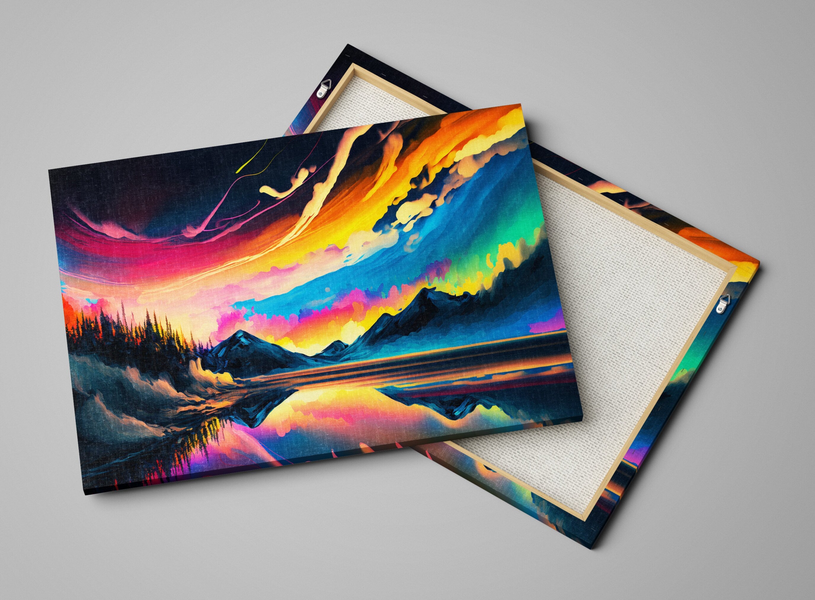 Aurora Borealis Canvas - Vibrant Northern Lights Art | Celestial Wall Decor
