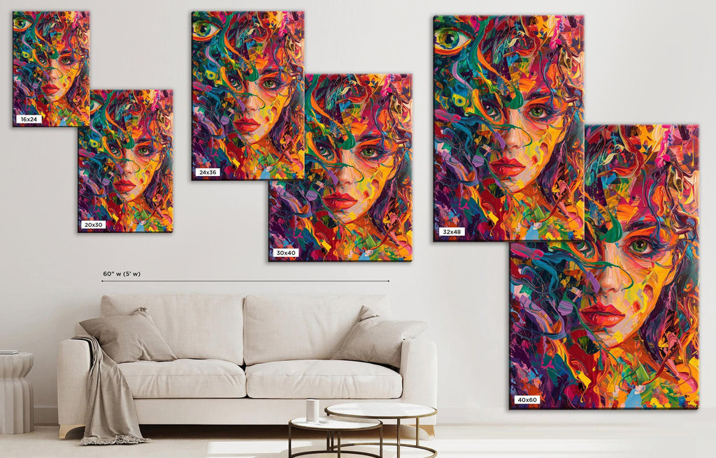 Abstract Colorful Wall Art – Extra Large Canvas Art | Gallery Wrapped Canvas, Ready to Hang