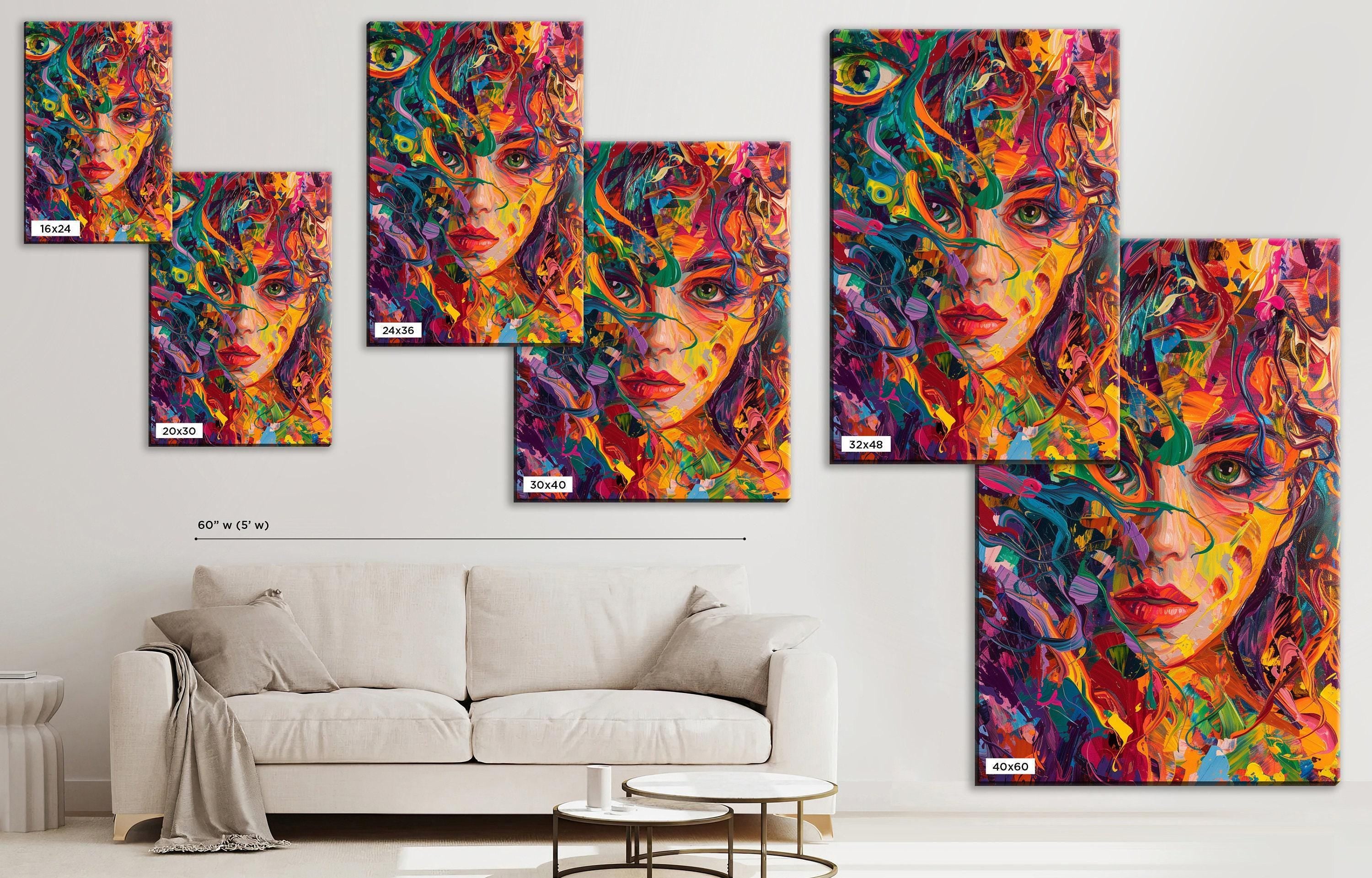 Abstract Colorful Wall Art – Extra Large Canvas Art | Gallery Wrapped Canvas, Ready to Hang
