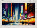 Times Square Canvas Print - Vibrant New York City Art on Gallery Ready Wooden Frame