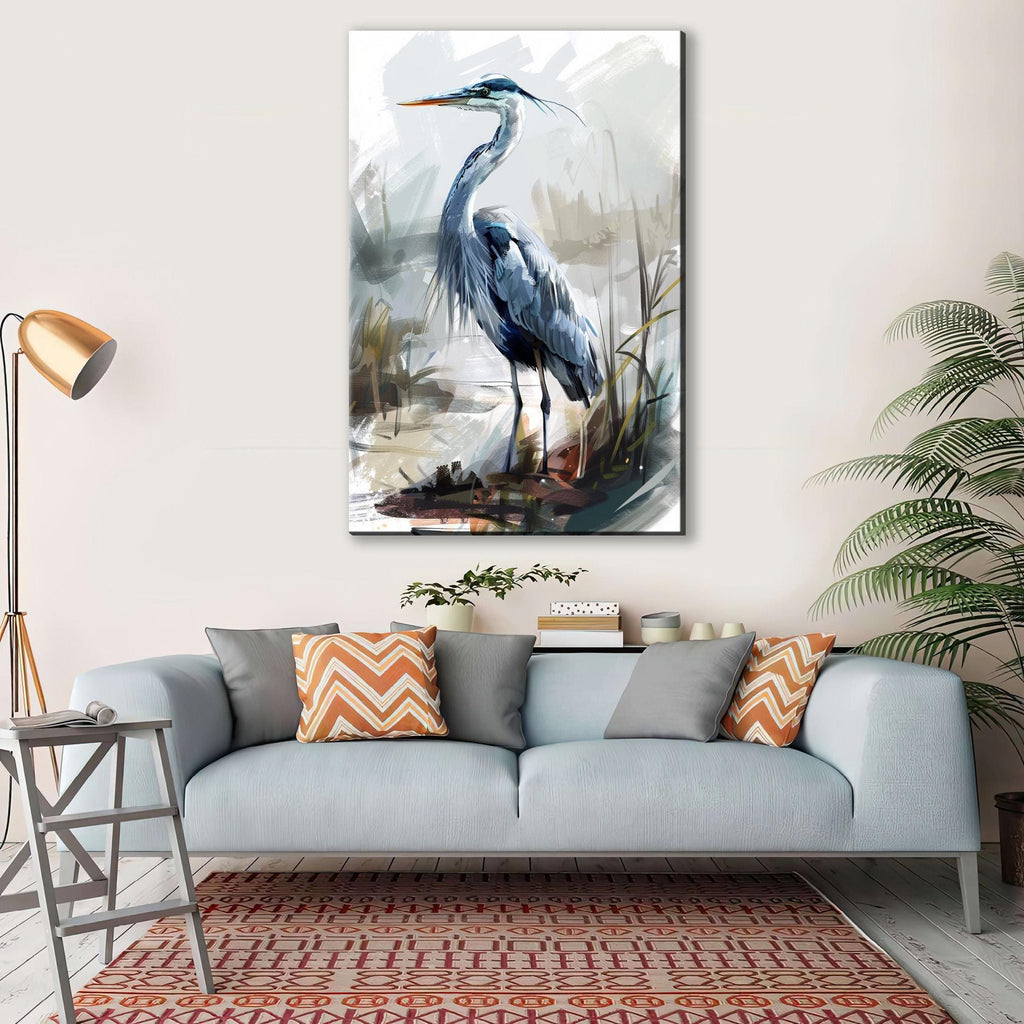 Blue Heron Wall Art – Large Canvas Art | Gallery Wrapped Canvas Print