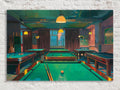 Pool Hall Canvas – Vintage Pool Art | Extra Large Gallery Wrapped Canvas Print