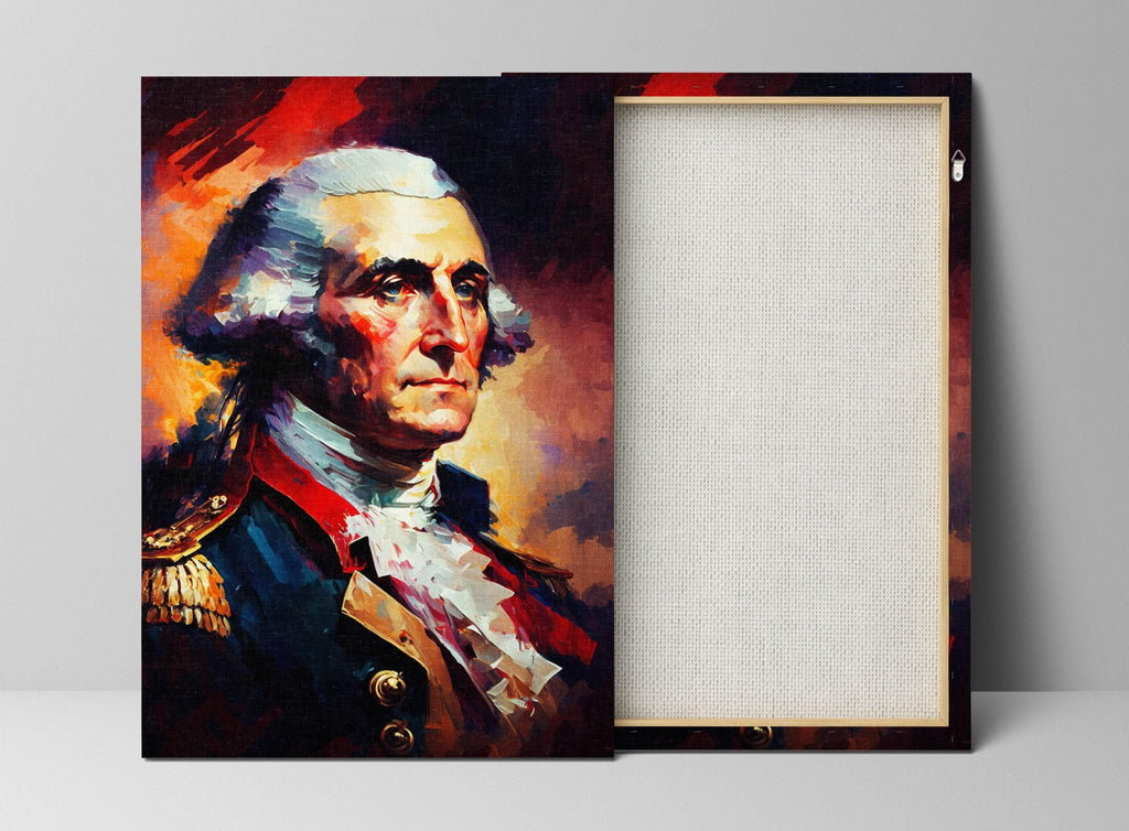 George Washington Canvas Print – Founding Father Canvas With Wood Frame Wall Art
