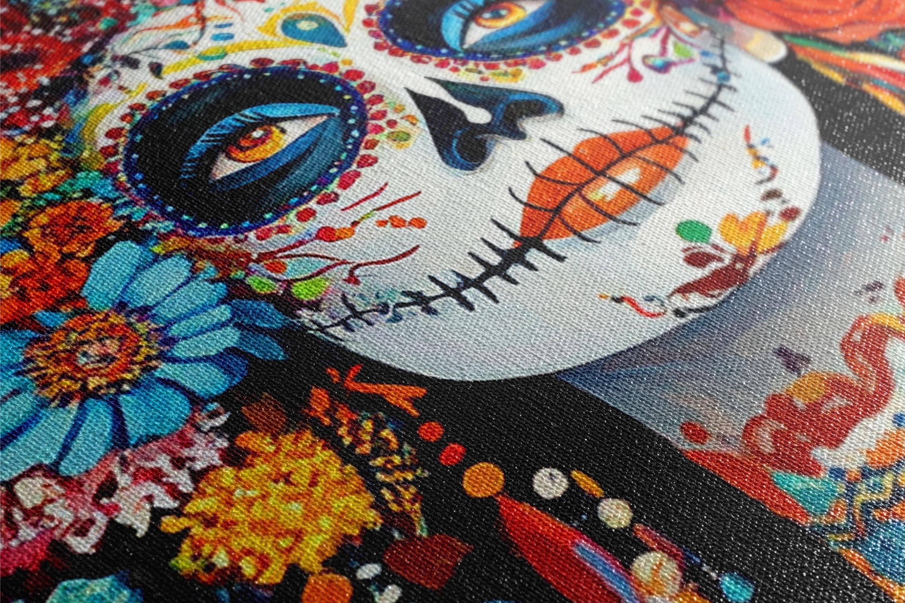 Dia de los Muertos Canvas - Panoramic Wall Art | Oversized Latin Framed Canvas Ready to Hang