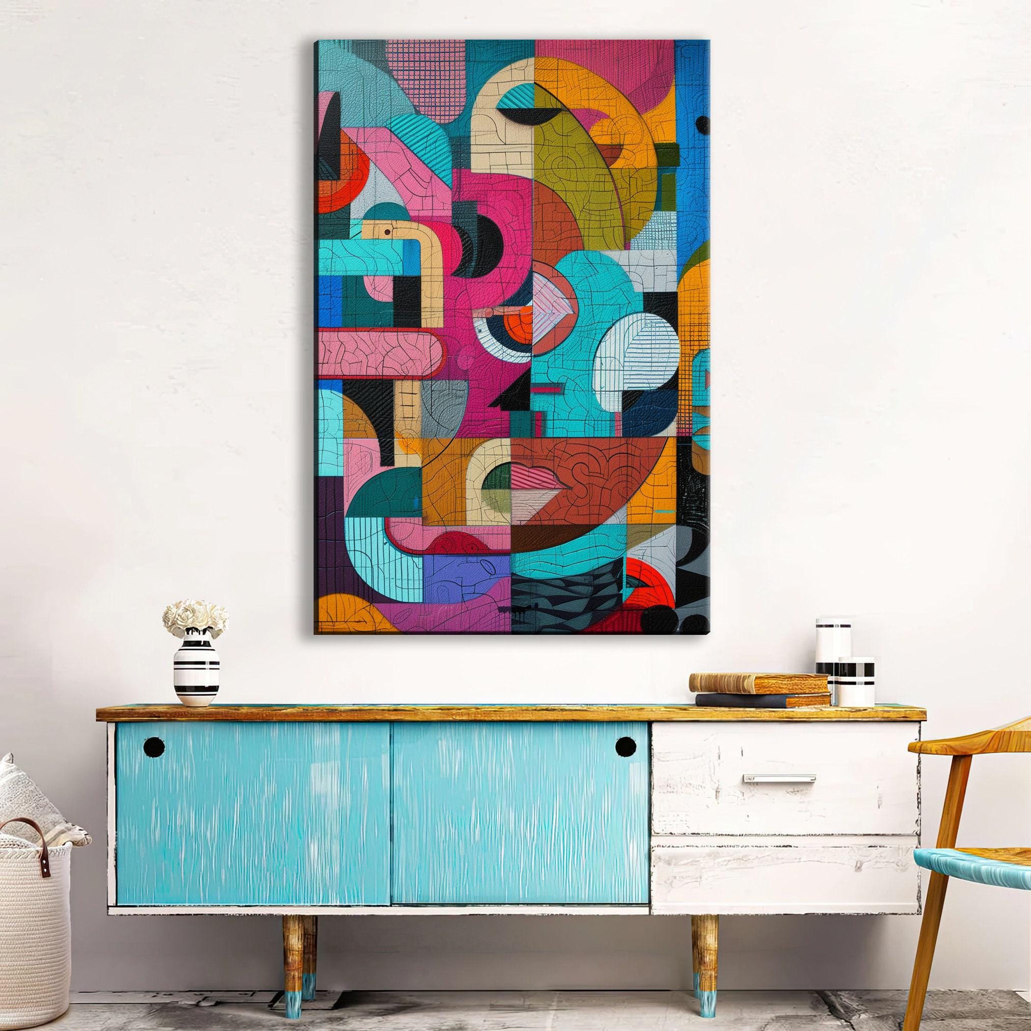 Brutalism Style Art - Large Canvas Art | Gallery Wrapped Canvas Ready to Hang