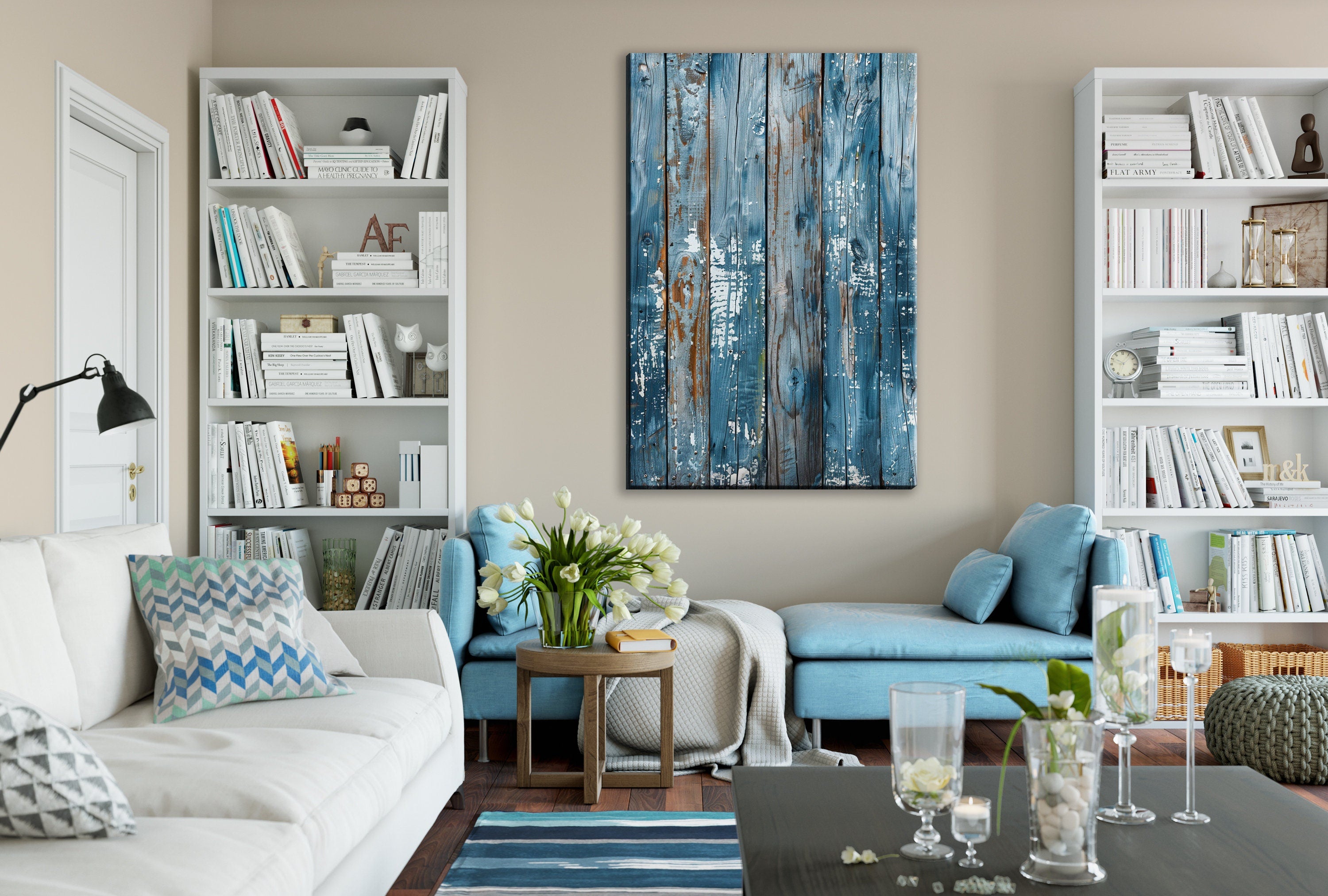 Farmhouse Wall Art – Rustic Wood Canvas | Large Extra Large Canvas Art, Ready to Hang