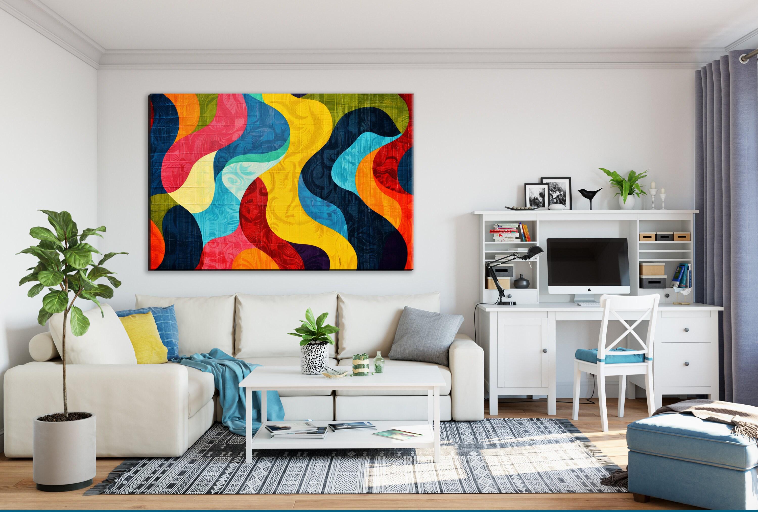 Retro Pop Art Canvas - Large Abstract Art Print | Gallery Wrapped, Ready to Hang
