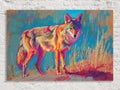 Vibrant Coyote Art – Large Canvas Wall Art, Gallery Wrapped, Ready to Hang