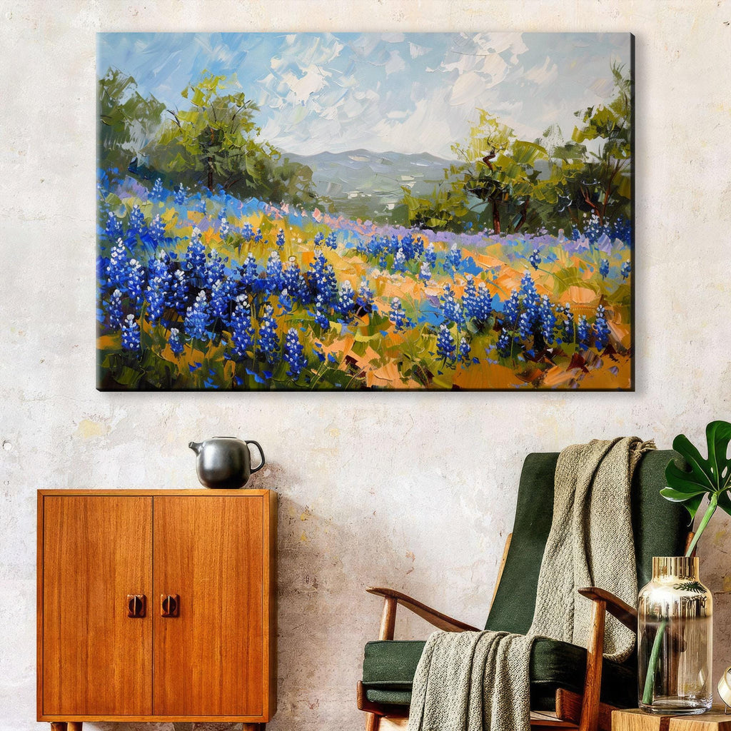 Texas Bluebonnet Art - Large Canvas Print | Gallery Wrapped, Ready to Hang