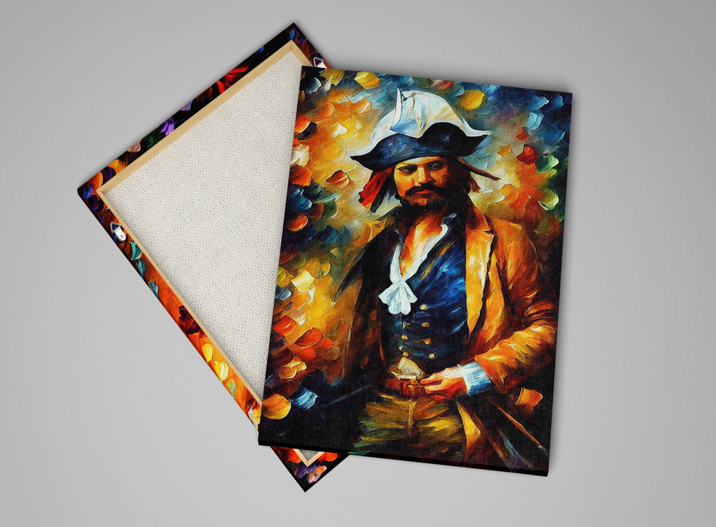 Pirate Canvas Wall Art – Colorful Oil Painting Print With Scratch Resistant Coating