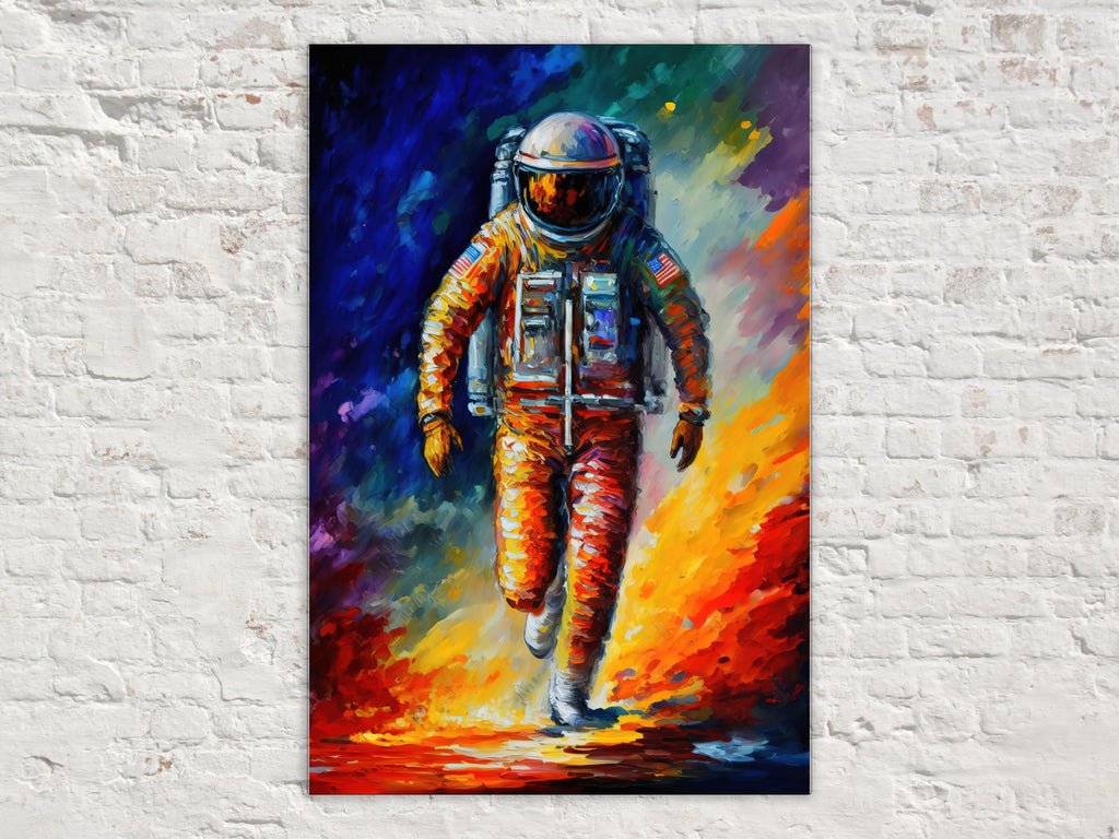 Astronaut Art Print – Moon Canvas Print | Gallery Wrapped Giclée Canvas, Ready to Hang