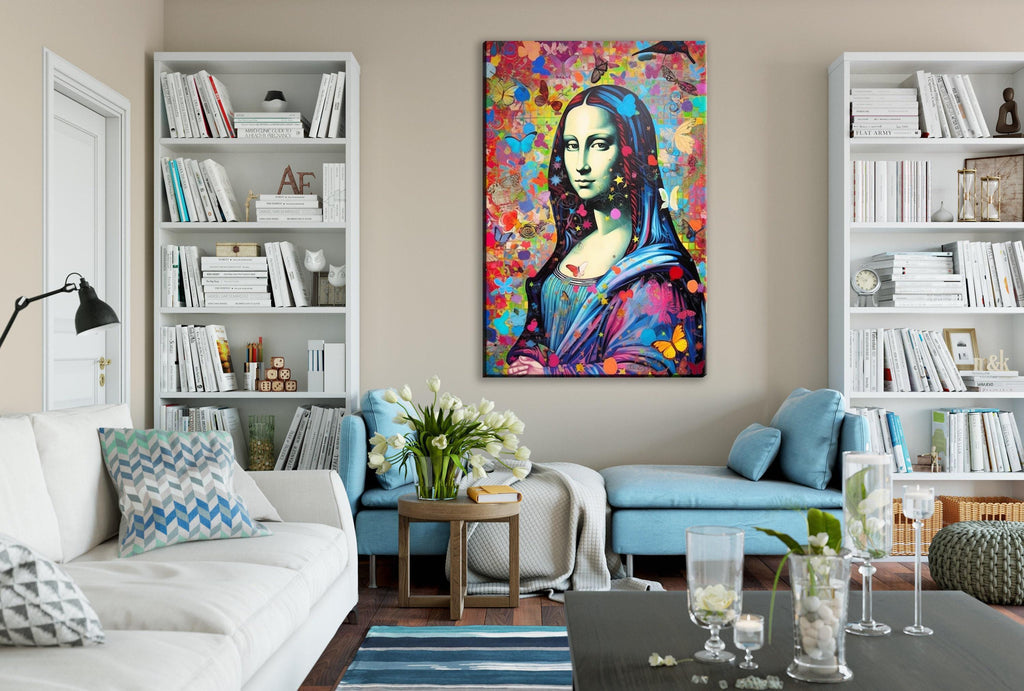 Mona Lisa Pop Art - Large Canvas Art | Vibrant Wall Decor | Gallery Ready Artwork