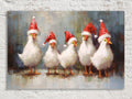 Holiday Chicken Canvas – Festive Farm Decor | Extra Large Gallery Wrapped Print