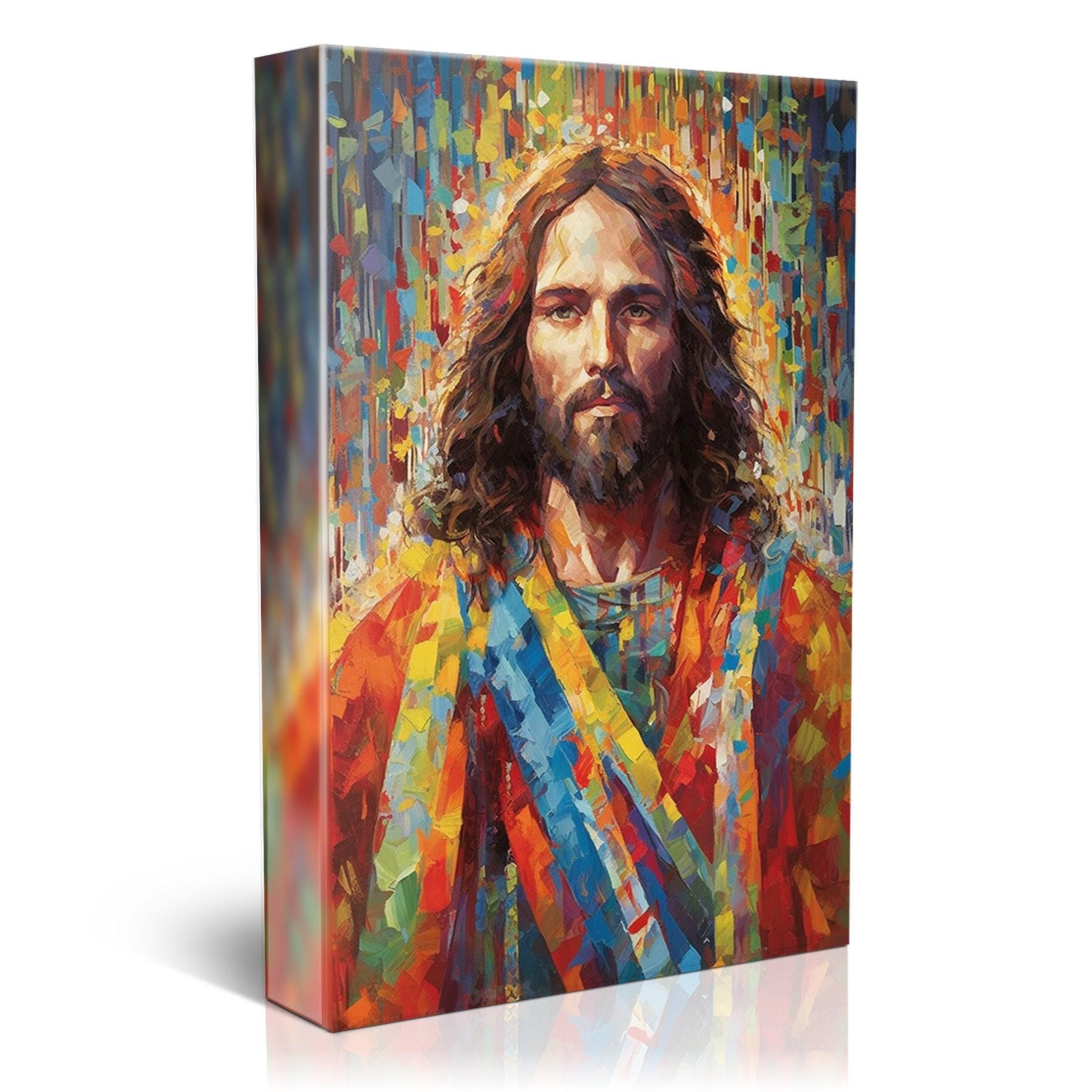 Jesus Christ Canvas Art - Large Religious Oil Painting on Gallery Ready Wood Frame