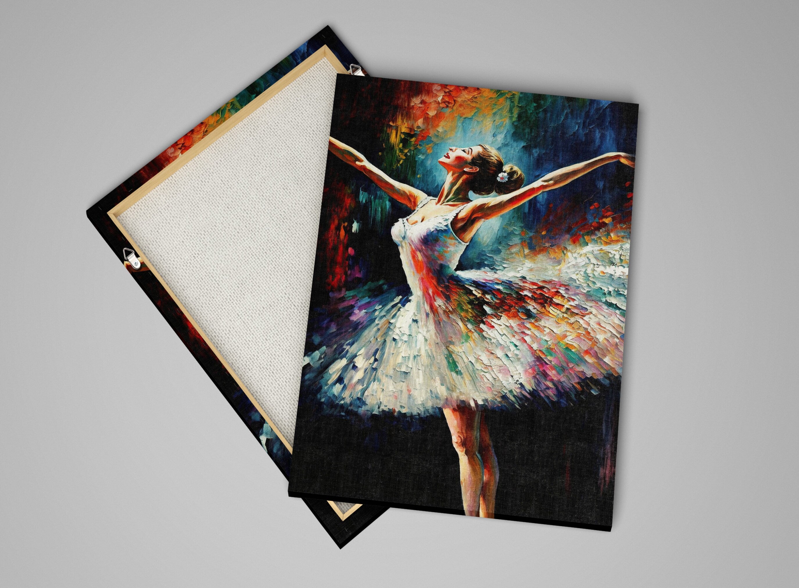 Ballerina Canvas Painting – Elegant Ballet Wall Art on Gallery Ready Canvas