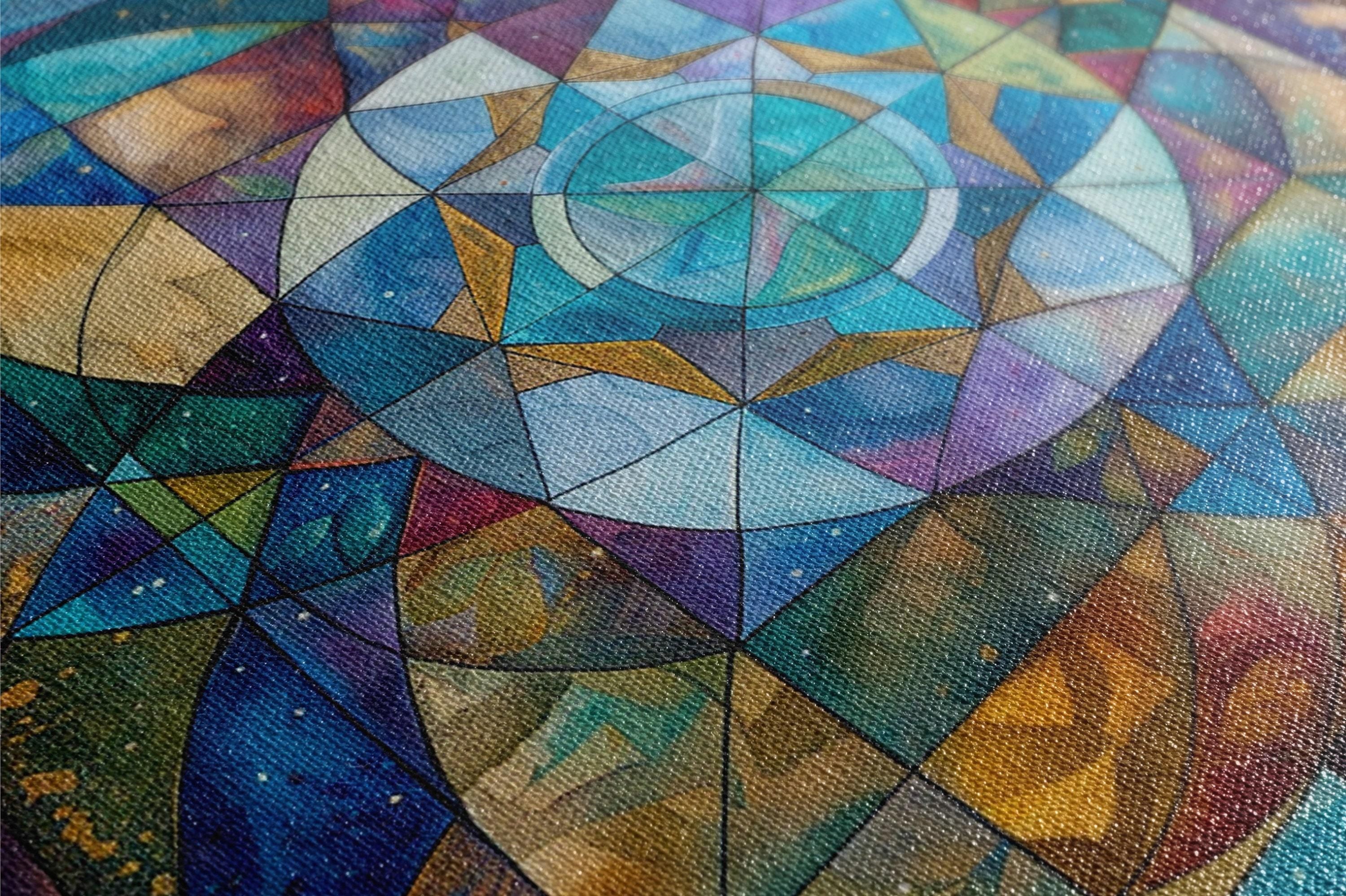 Sacred Geometry Art – Extra Large Canvas Wall Art | Gallery Wrapped Spiritual Canvas Print
