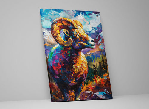 Bighorn Sheep Painting - Wildlife Canvas Art | Gallery Wrapped, Ready to Hang